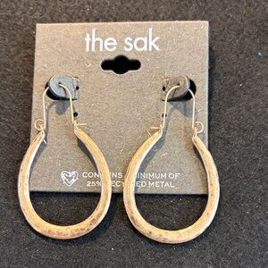 The Sak Gold-Tone Textured Teardrop Earrings